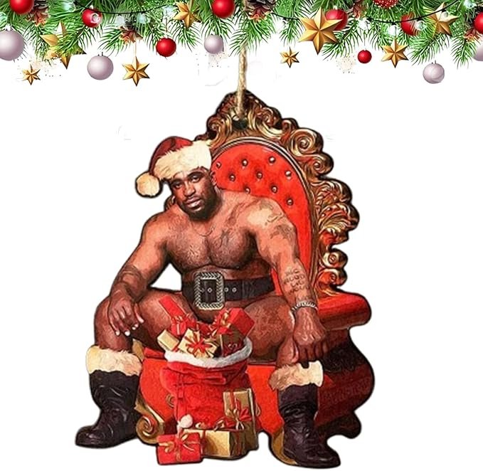 2024 Funny Christmas Ornaments, Barry Wood Wooden Hanging Decor for Christmas Tree Decoration
