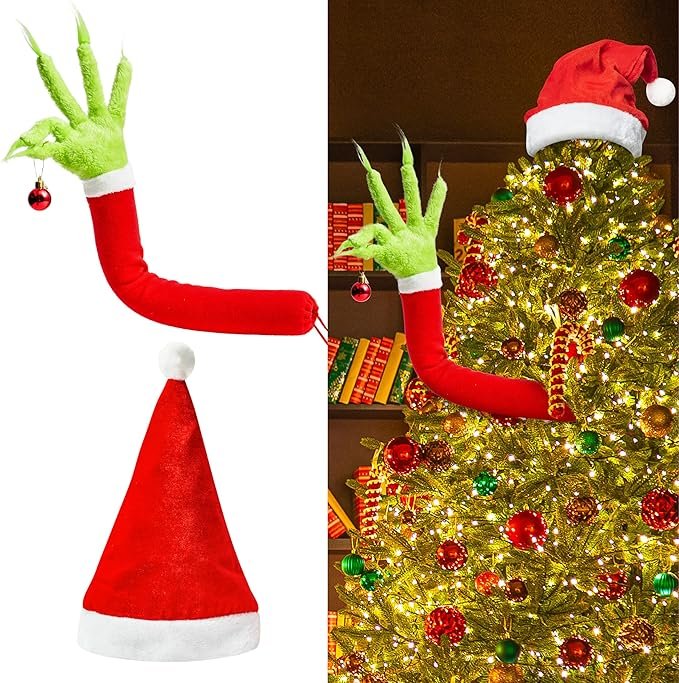 Christmas Green Arms Tree Topper Decor for Xmas 