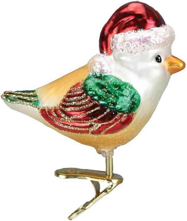 Christmas Ornaments Santa Bird Glass Blown Ornaments for Christmas Tree