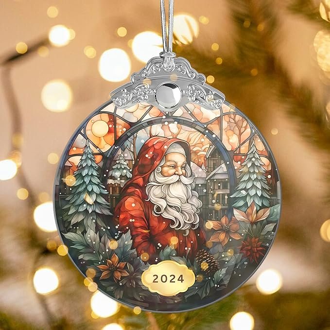 Funny Santa Ornaments for Christmas Tree 2024, 2024 Christmas Ornament