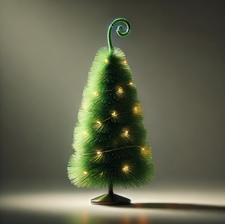 Modern mini Grinch Christmas tree