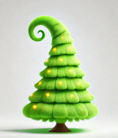classic bent-top grinch tree